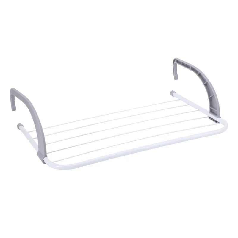 Étendoir radiateur compact pliable blanc 50x34 cm