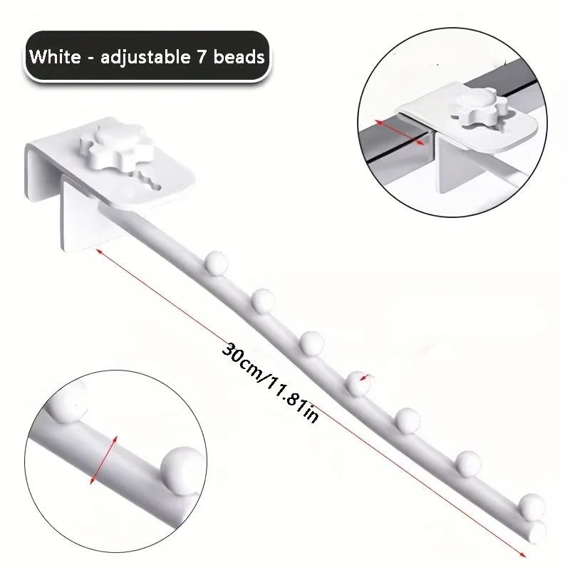 Étendoir balcon fer bras 7 emplacements accroche ajustable