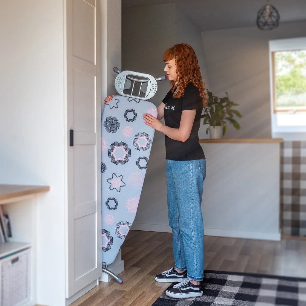 KADAX Ironing Board 120x38cm Wide Top Folding Iron Holder
