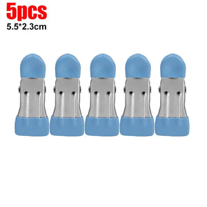 Pinces à linge inox à embouts plastique anti-marque — lot de 5 à 50