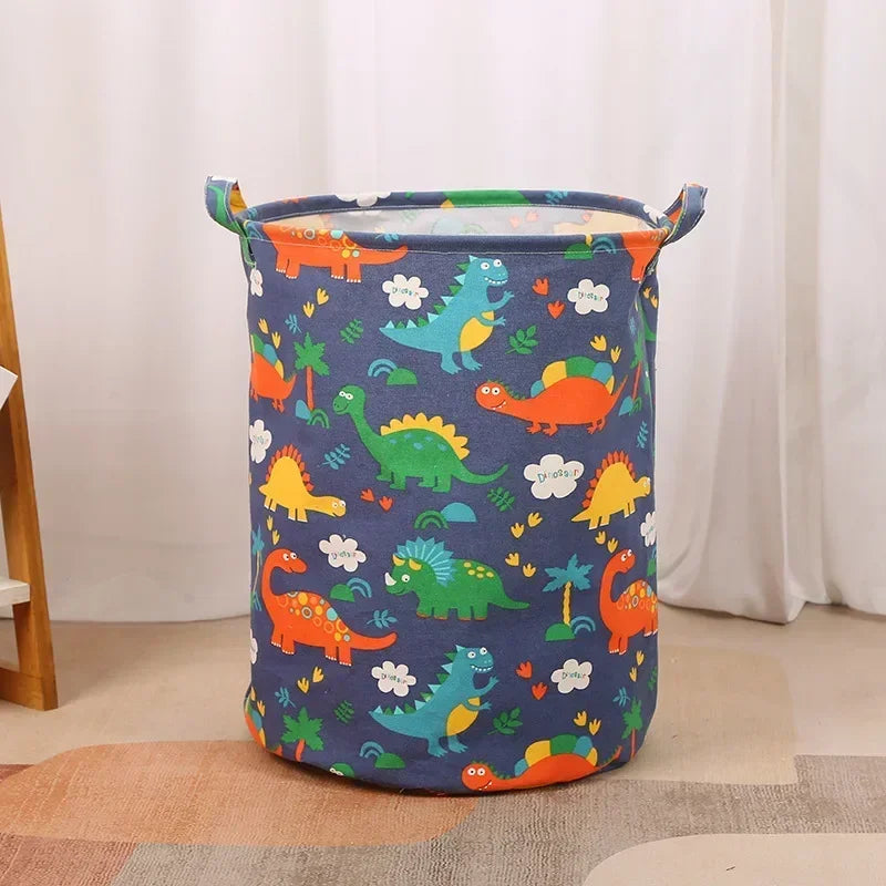 Panier à linge coton et lin – motifs enfants et déco 5 designs 35x45cm