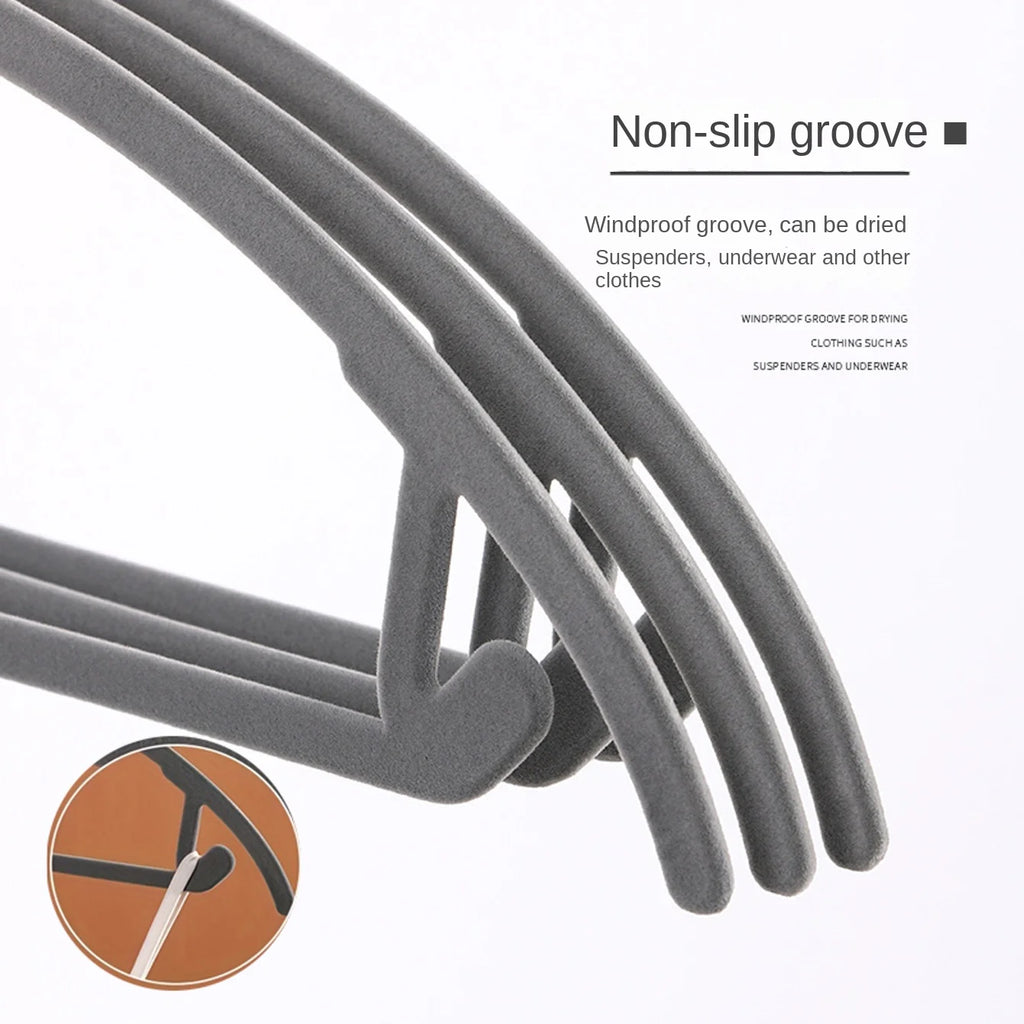 Cintres velours antidérapants – lot de 10 ou 20 noir beige gris