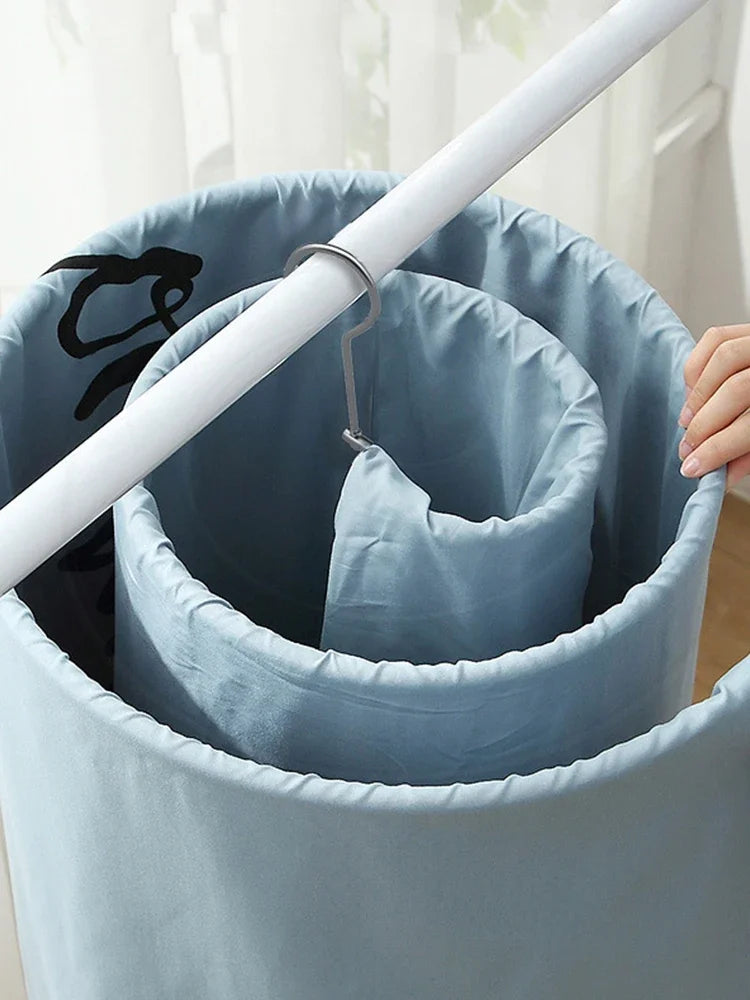 Petit étendoir à linge spirale rotatif draps et couettes balcon