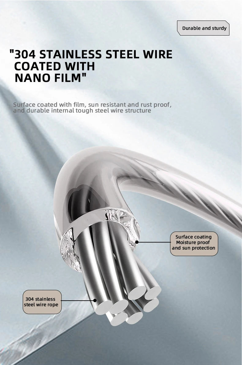 Corde à linge orientable murale – rétractable simple fil