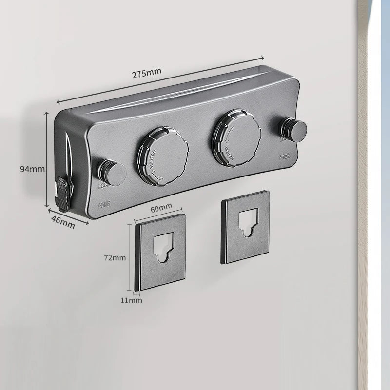 Corde à linge orientable murale – rétractable double fil