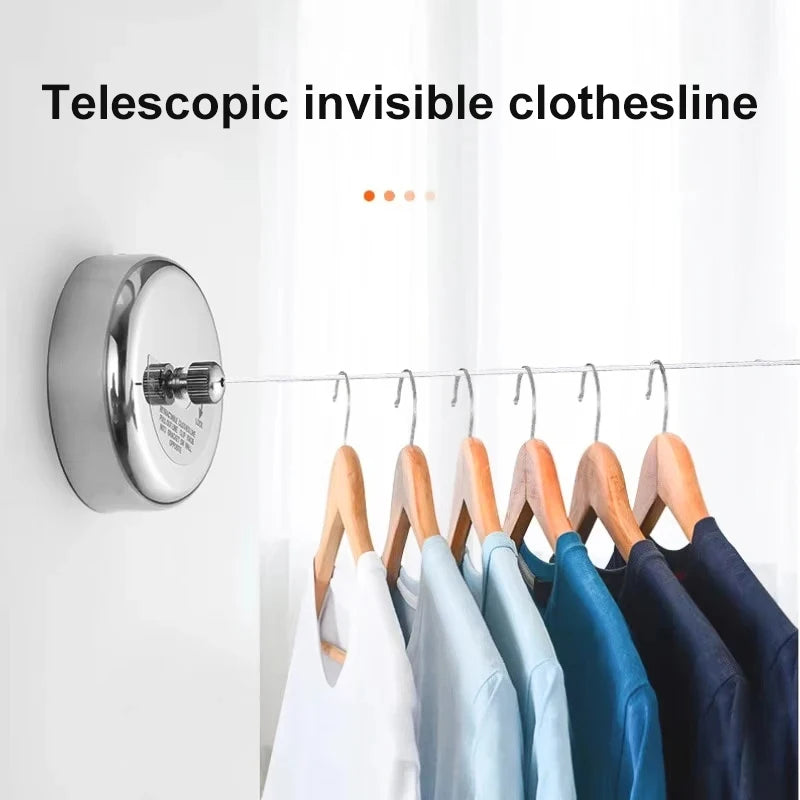 Corde à linge acier inoxydable – rétractable murale