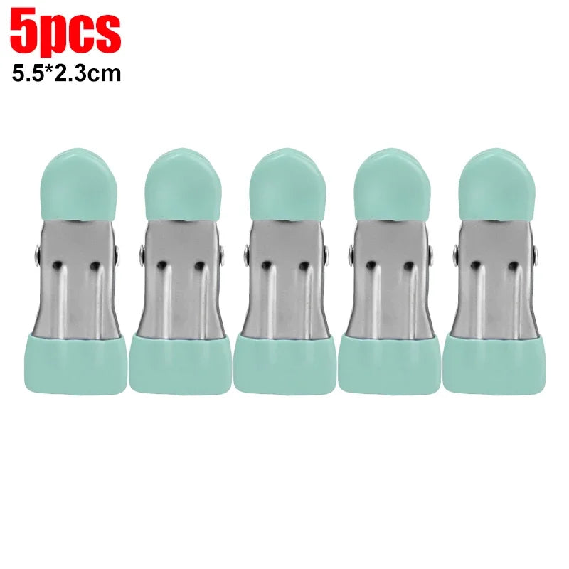 Pinces à linge inox à embouts plastique anti-marque — lot de 5 à 50
