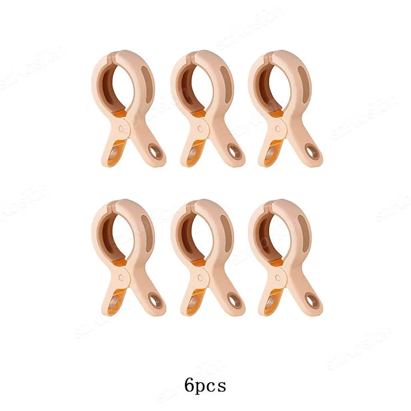 Grandes pinces à linge plastique XXL ouverture 7,7 cm — lot de 3 ou 6