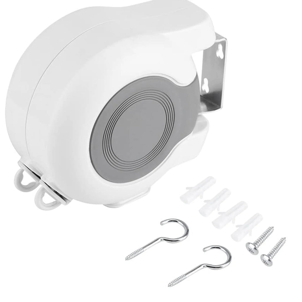 Corde à linge rétractable extérieur – enrouleur double fil