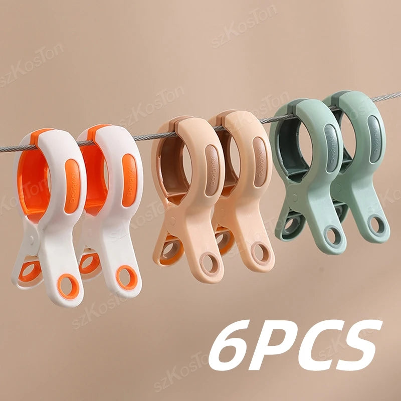 Grandes pinces à linge plastique XXL ouverture 7,7 cm — lot de 3 ou 6