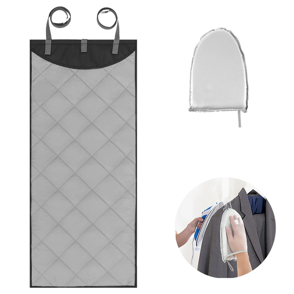 Over The Door Ironing Board Vertical Clothes Steamer Pad  Heat Resistant Clothing Care Pad for Handheld Steamer 45.27×18.89 inch