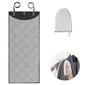 Over The Door Ironing Board Vertical Clothes Steamer Pad  Heat Resistant Clothing Care Pad for Handheld Steamer 45.27×18.89 inch