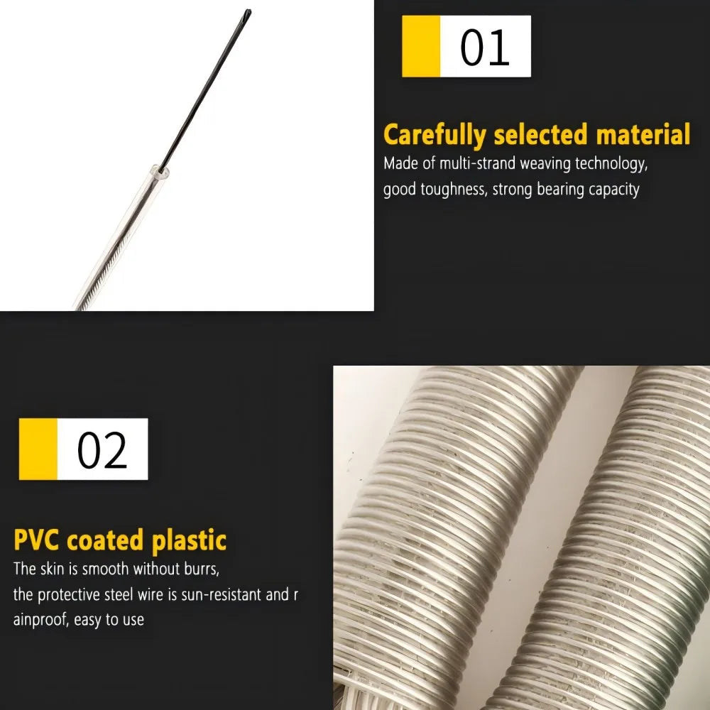 Corde à linge en acier gainé PVC – extérieur
