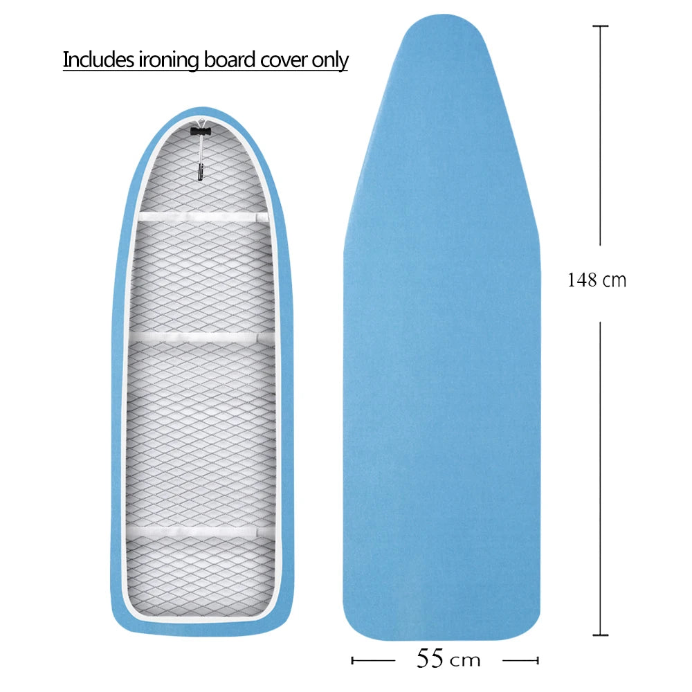 Ironing Board Cover Scorch Resistant, Cotton Cloth Ironing Cover with Padding Heat Reflective Heavy Duty Pad 140x50cm