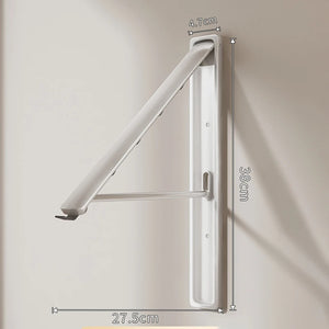 Étendoir mural pliable invisible – bois aluminium