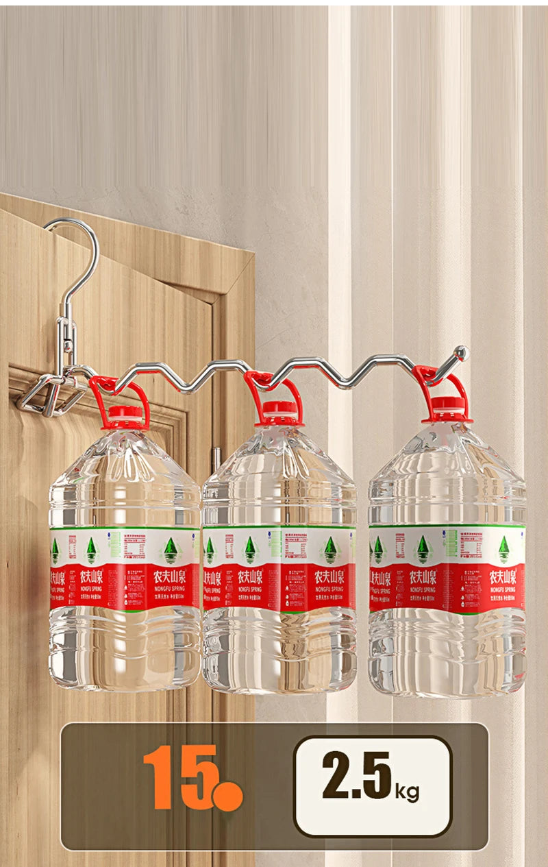 Étendoir porte cintre pliable 5 emplacements voyage inox