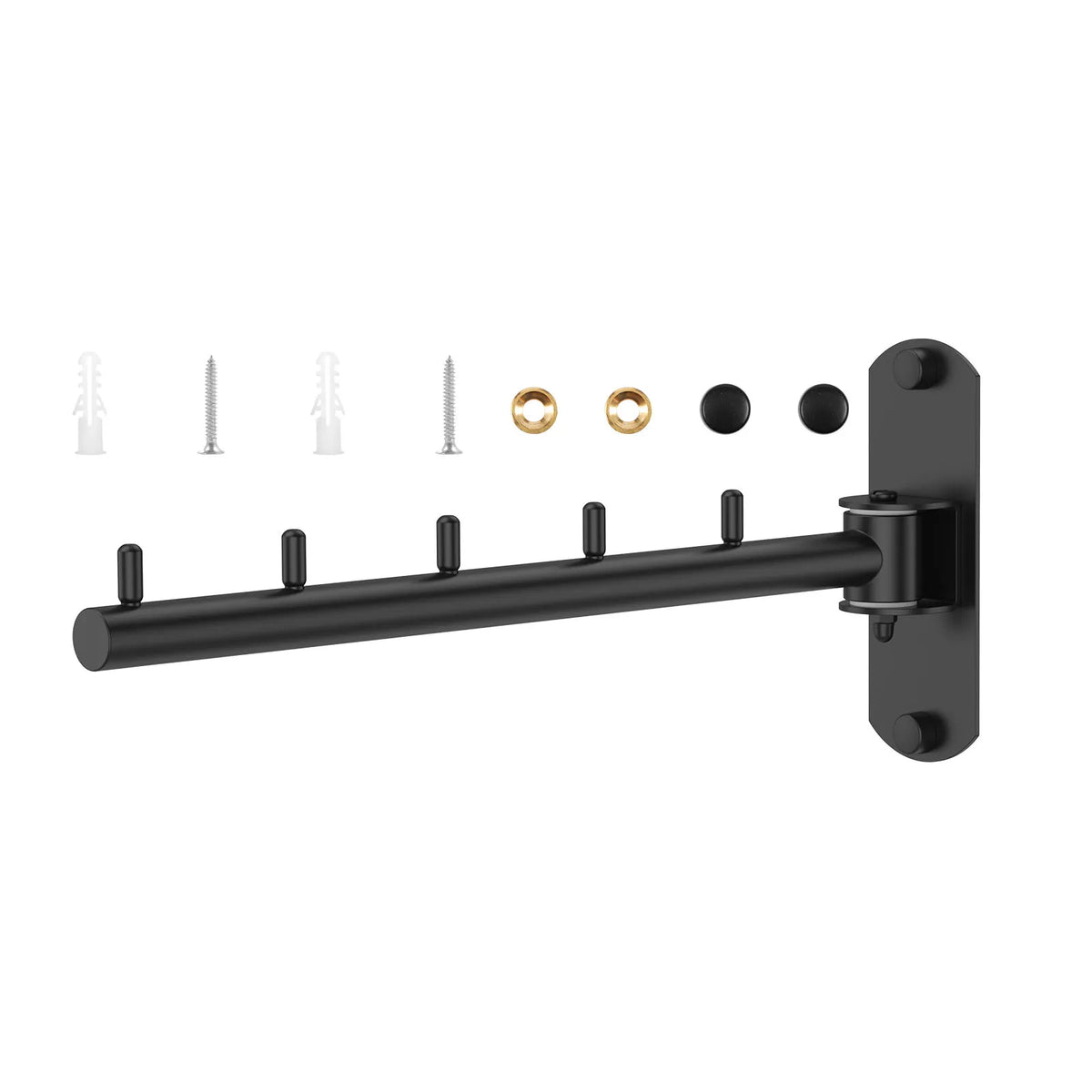 Étendoir mural rotatif pliable – acier inoxydable gain de place