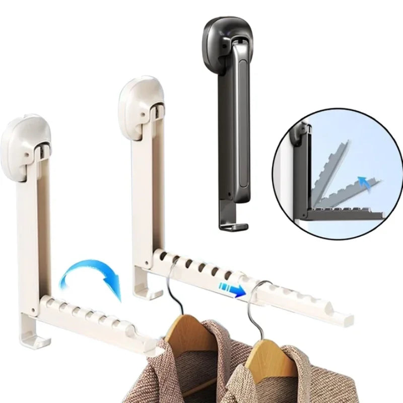 Étendoir à linge mural ventouse pliable - télescopique