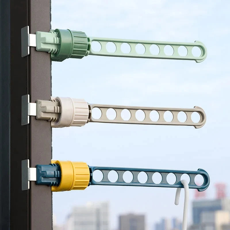 Petit étendoir à linge à clipser plastique cadre de fenêtre