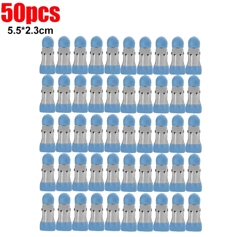 Pinces à linge inox à embouts plastique anti-marque — lot de 5 à 50
