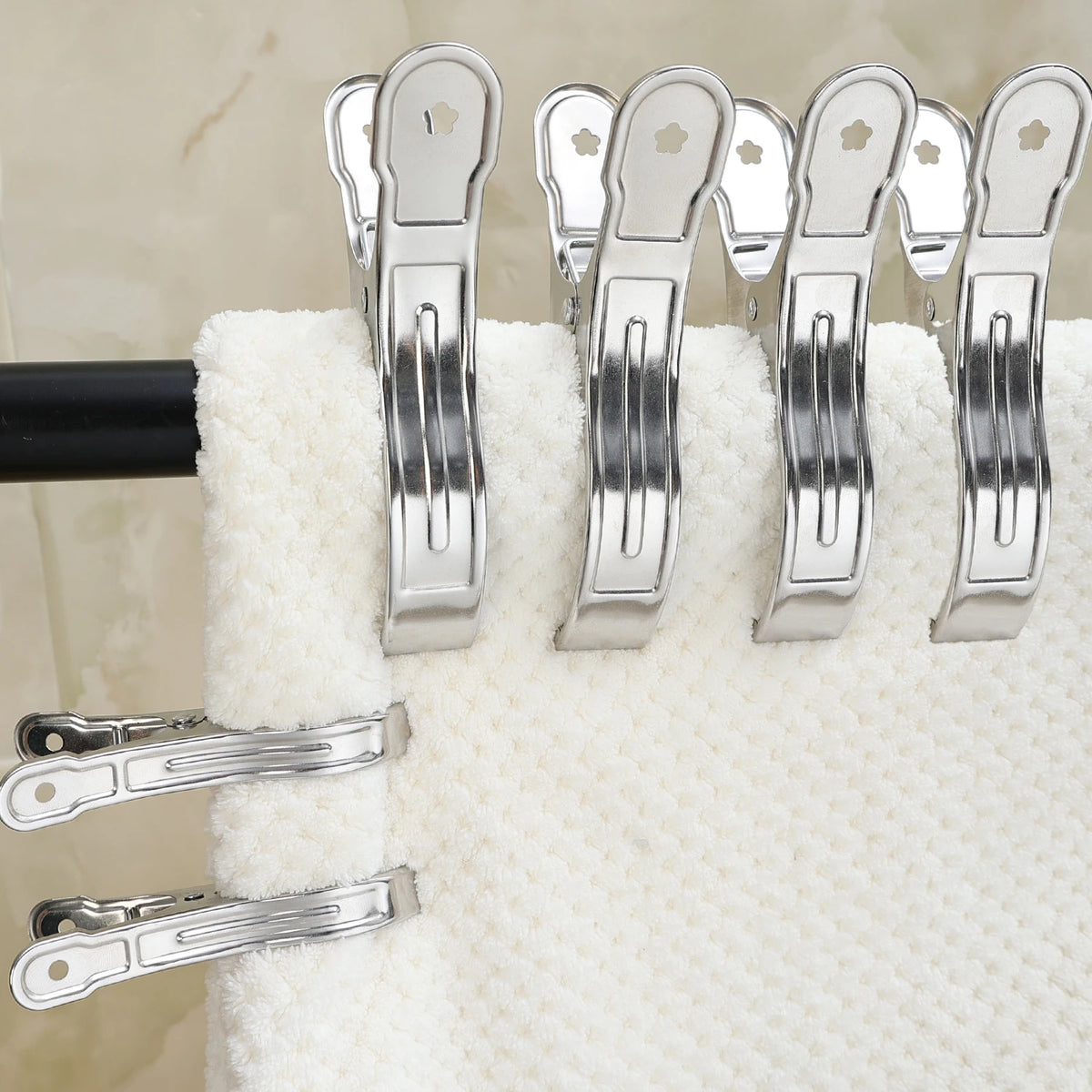 Pinces à linge inox grande taille — 5,5 cm, 9 cm ou 13 cm
