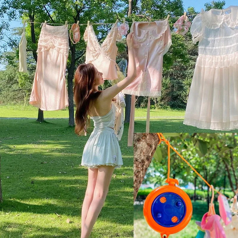 Corde à linge rétractable voyage – nylon portable