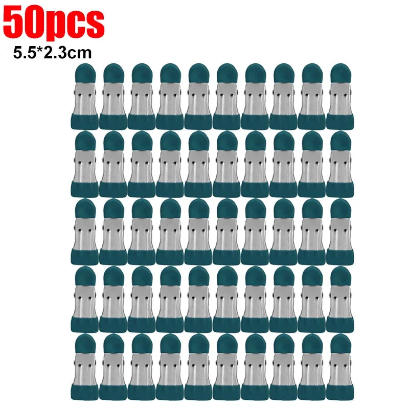 Pinces à linge inox à embouts plastique anti-marque — lot de 5 à 50