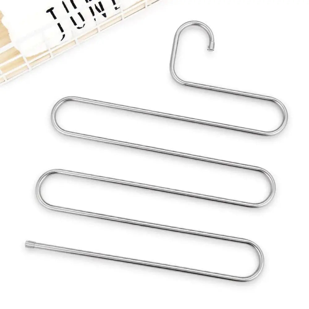 Cintres multi-niveaux 5 couches aluminium – rangement pantalon et hauts
