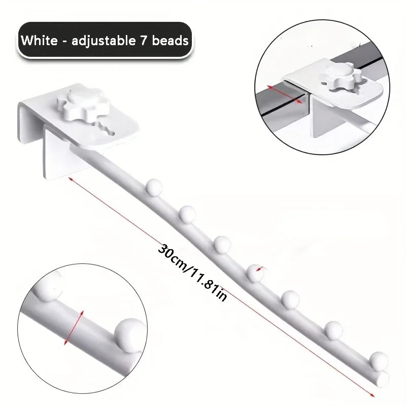 Étendoir balcon fer bras 7 emplacements accroche ajustable