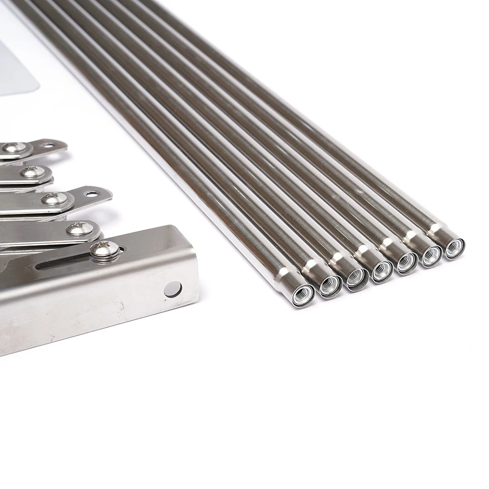 Étendoir mural extensible 7 rails – acier inoxydable 42-80 cm