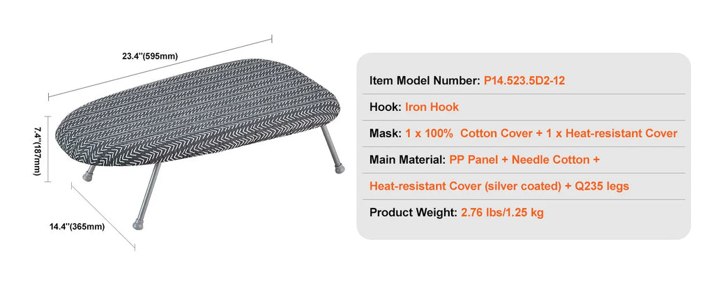 SucceBuy Full Size Ironing Boards 4/3 Layers Heat Resistant Height Adjustable Foldable Legs with Removable and Washable Cover