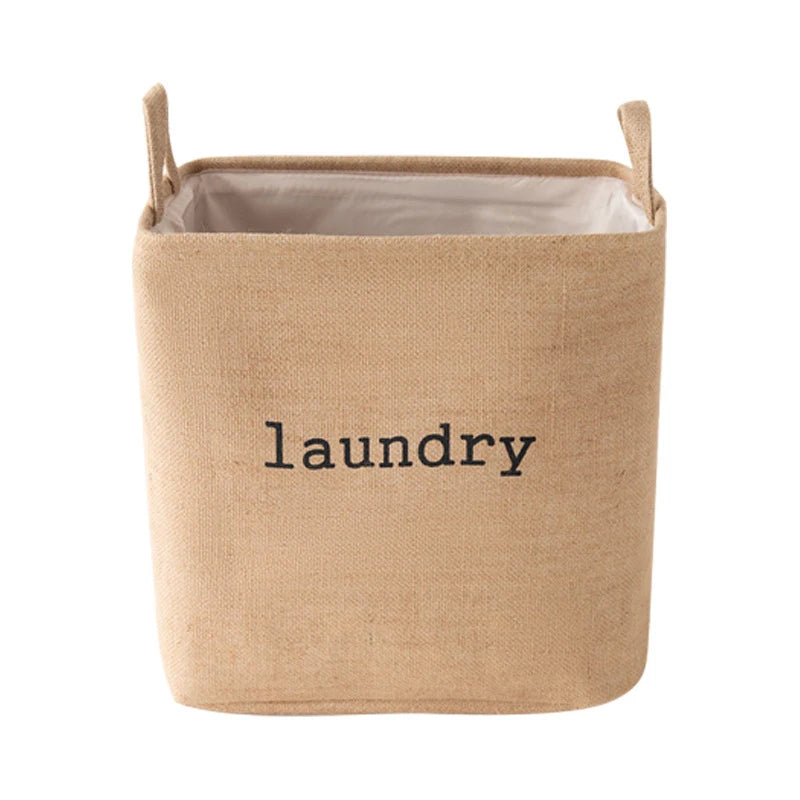 Panier à linge en jute naturel – pliable 4 coloris 38x35x25cm