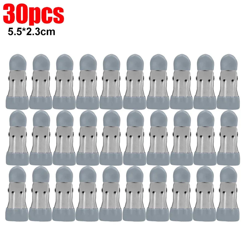 Pinces à linge inox à embouts plastique anti-marque — lot de 5 à 50