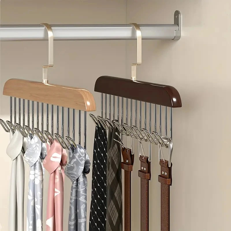 Cintres bois 8 crochets rotatifs 360° – soutien-gorge et petits accessoires