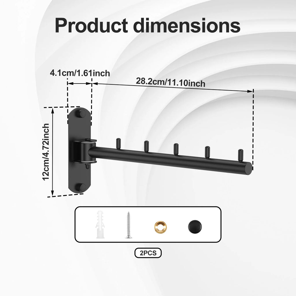 Étendoir mural rotatif pliable – acier inoxydable gain de place