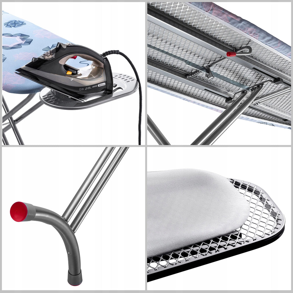 KADAX Ironing Board 120x38cm Wide Top Folding Iron Holder