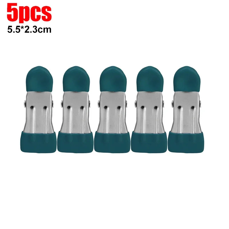 Pinces à linge inox à embouts plastique anti-marque — lot de 5 à 50