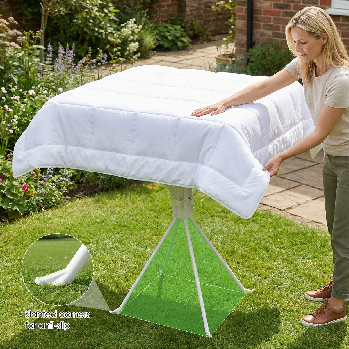 Séchoir parapluie télescopique – sur pied portable