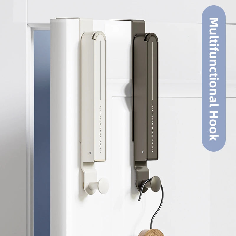 Étendoir porte télescopique aluminium réglage crochet arrière