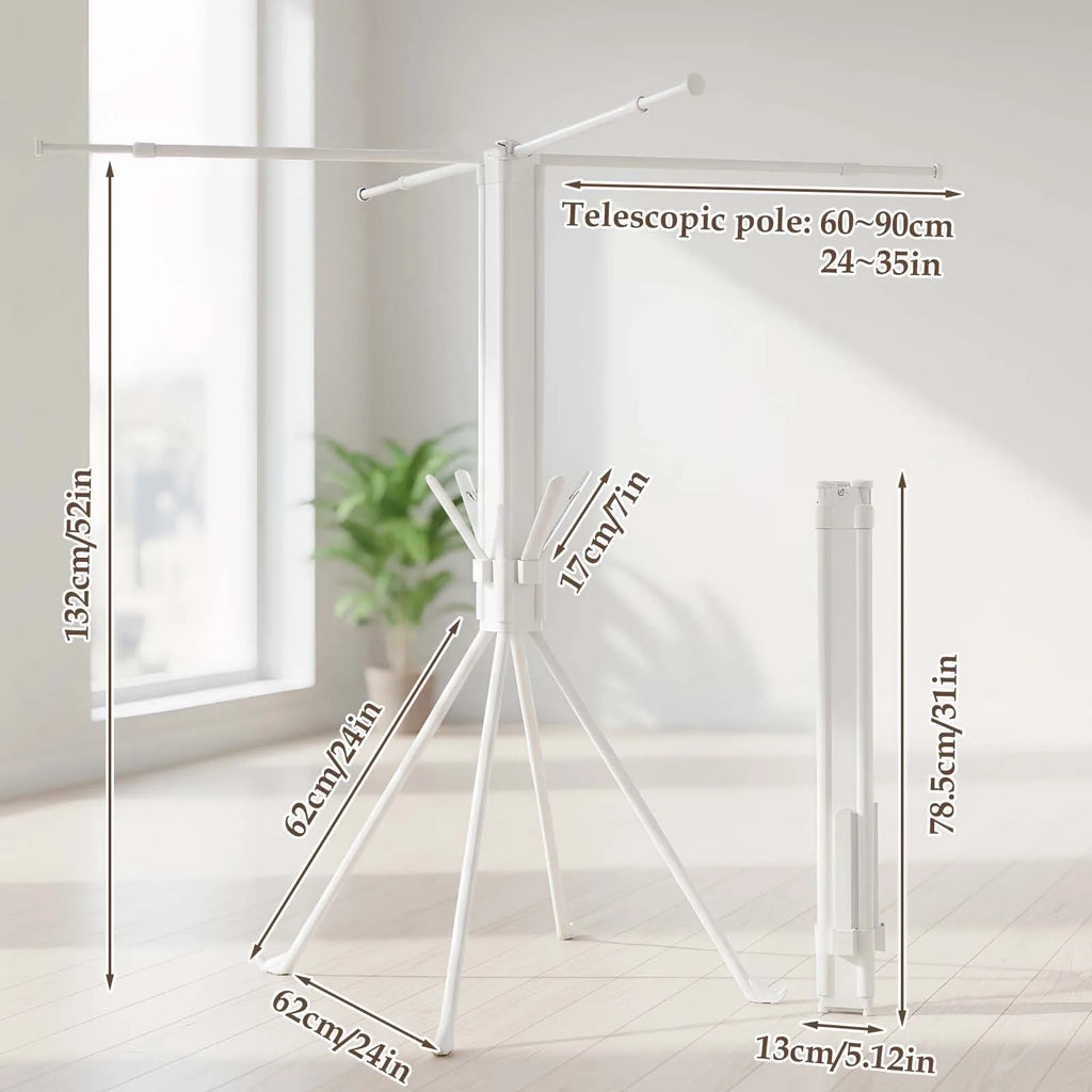 Séchoir parapluie télescopique – sur pied portable