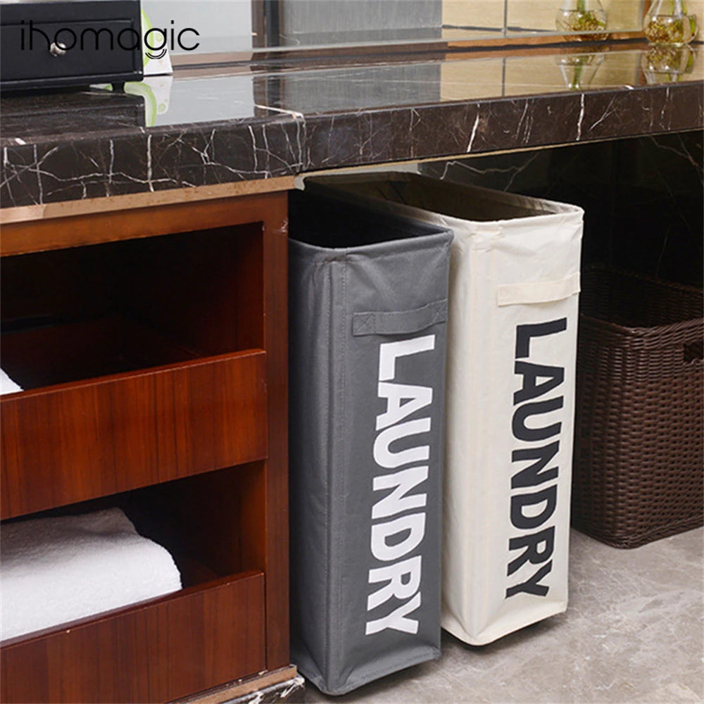 Panier à linge à roulettes pliable – multiusage avec poignées