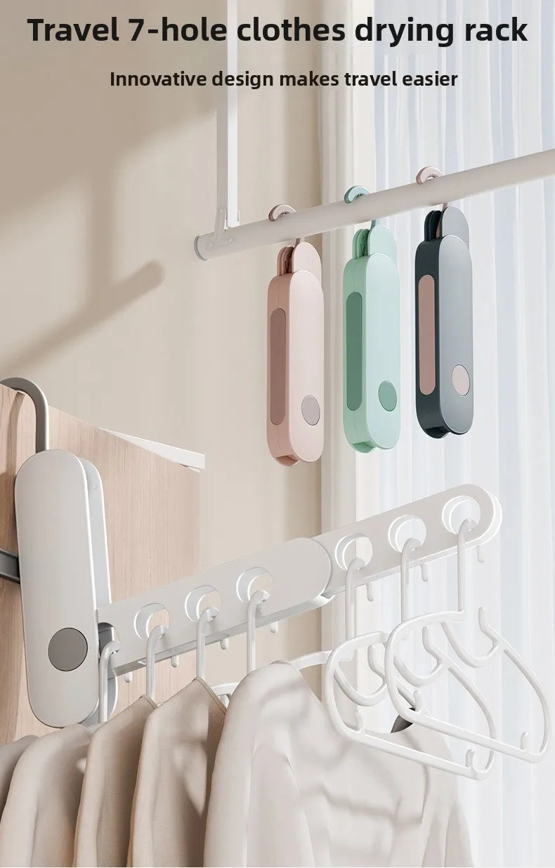 Petit étendoir à linge cintre 7 trous – pliable déplacement