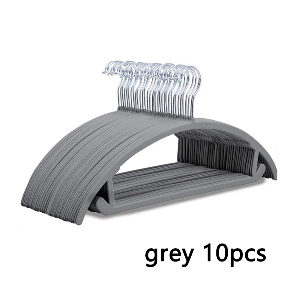 Cintres velours antidérapants – lot de 10 ou 20 noir beige gris