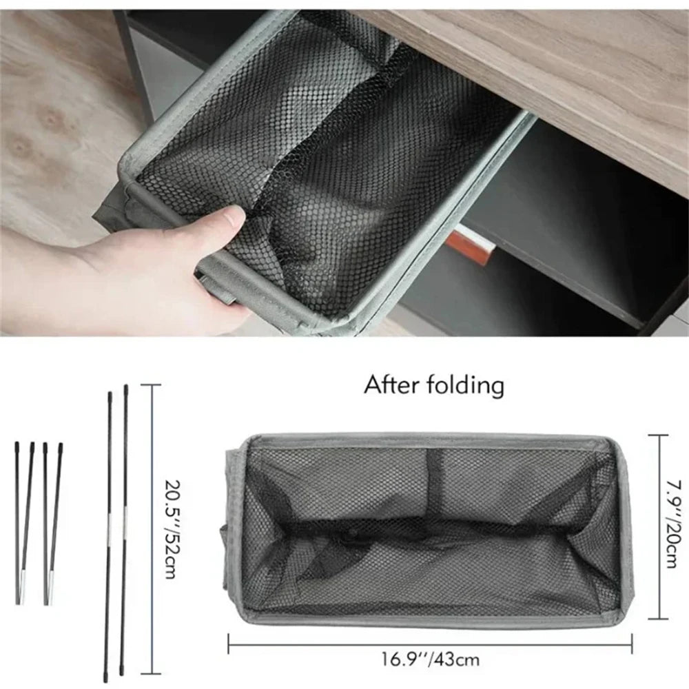 Panier à linge à roulettes pliable – multiusage avec poignées