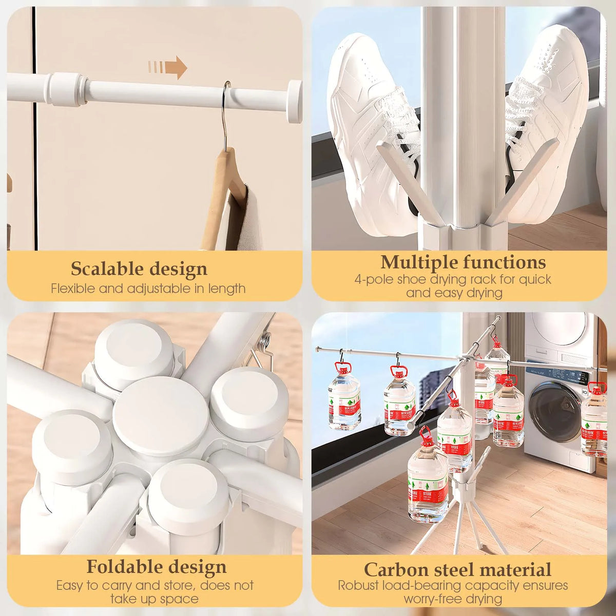 Séchoir parapluie télescopique – sur pied portable