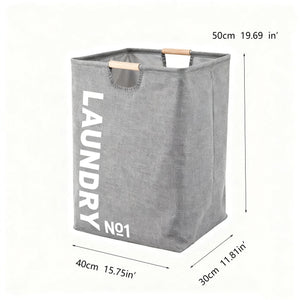 Panier à linge tissu imperméable – noir gris ou blanc 40x30x50cm