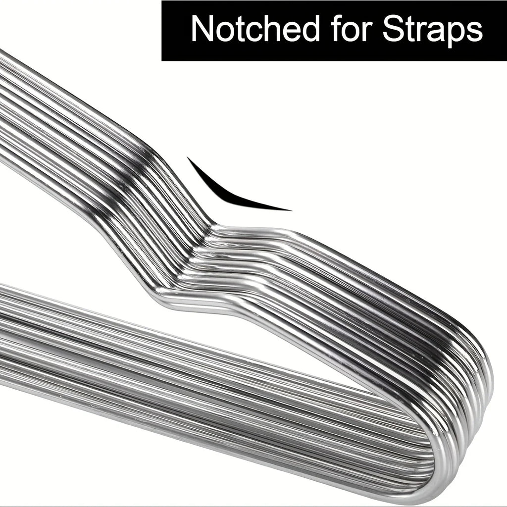 Cintres métal ultra-fins 42cm gain de place – lot de 20 ou 50
