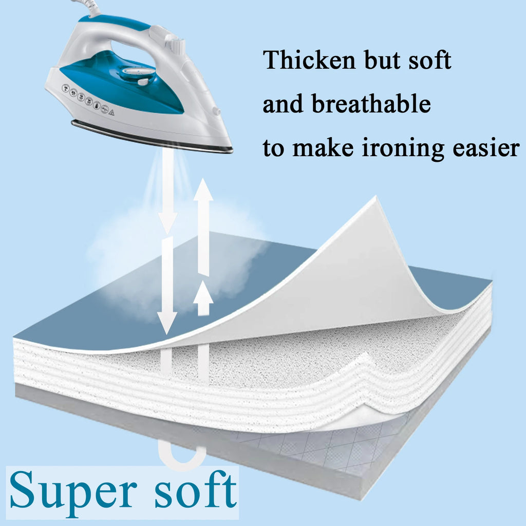 120x40 Ironing Board Cover, Heavy Duty Ironing Pad Covers With Hook And Loop Fastener Strap, Elastic Edges Easy Install