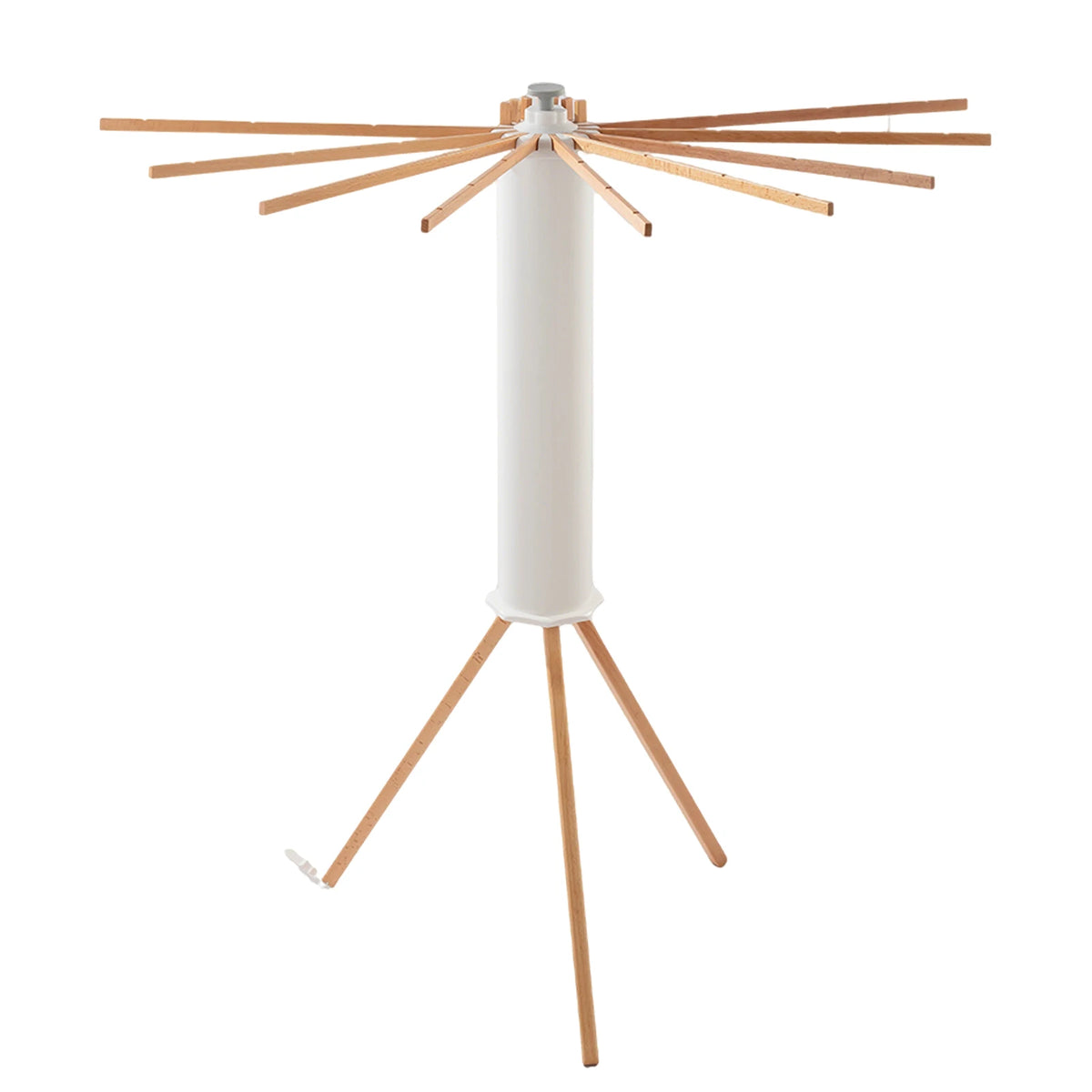 Séchoir parapluie rotatif 360° – trépied bois 16 bras