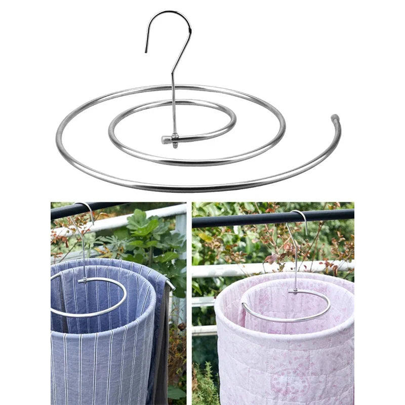 Petit étendoir à linge spirale rotatif draps et couettes balcon